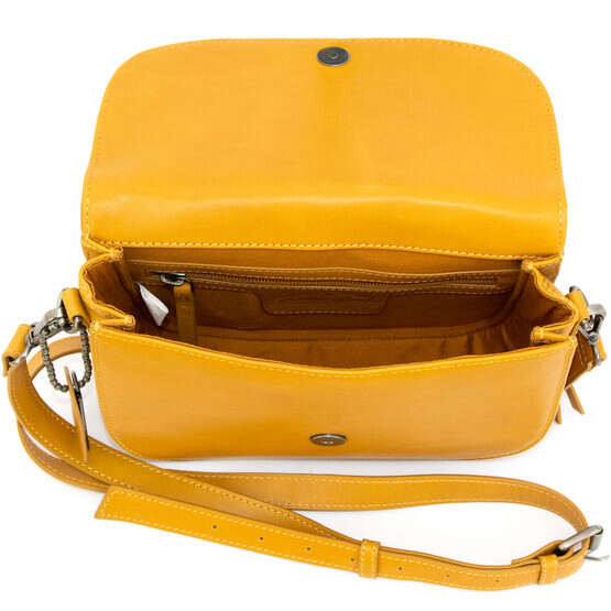 Cameleon bags sophia concealed carry saddle style crossbody purse mustard leather